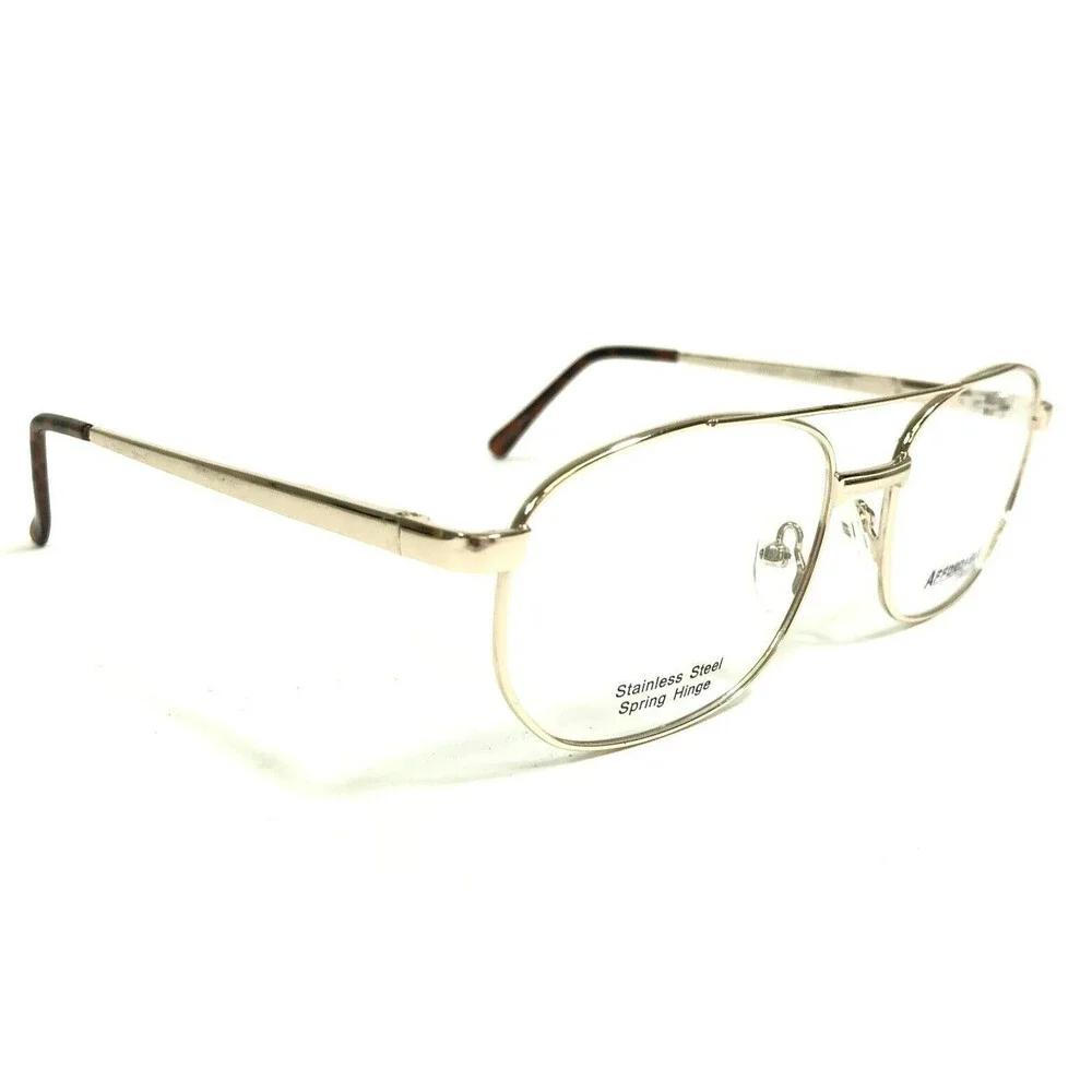 Affordable Designs Eyeglasses Frames ROBERT GOLD Round Full Rim 54-16-140